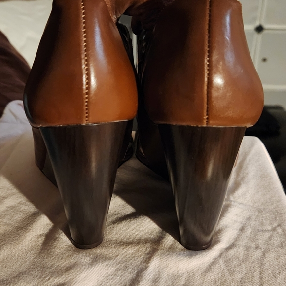 BNWOB CHARLES DAVID OPEN TOE WEDGE SHOES - Picture 13 of 14